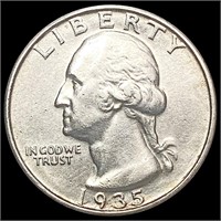 1935-S Washington Silver Quarter UNCIRCULATED