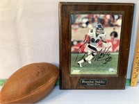 Brandon Stokley signed Ravens plaque and football