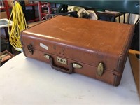 Leather Samsonite suitcase