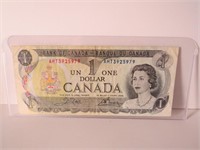 1973 CANADA ONE DOLLAR BILL