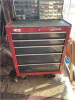 CRAFTSMAN 5 DRAWER TOOL CABINET AND CONTENTS