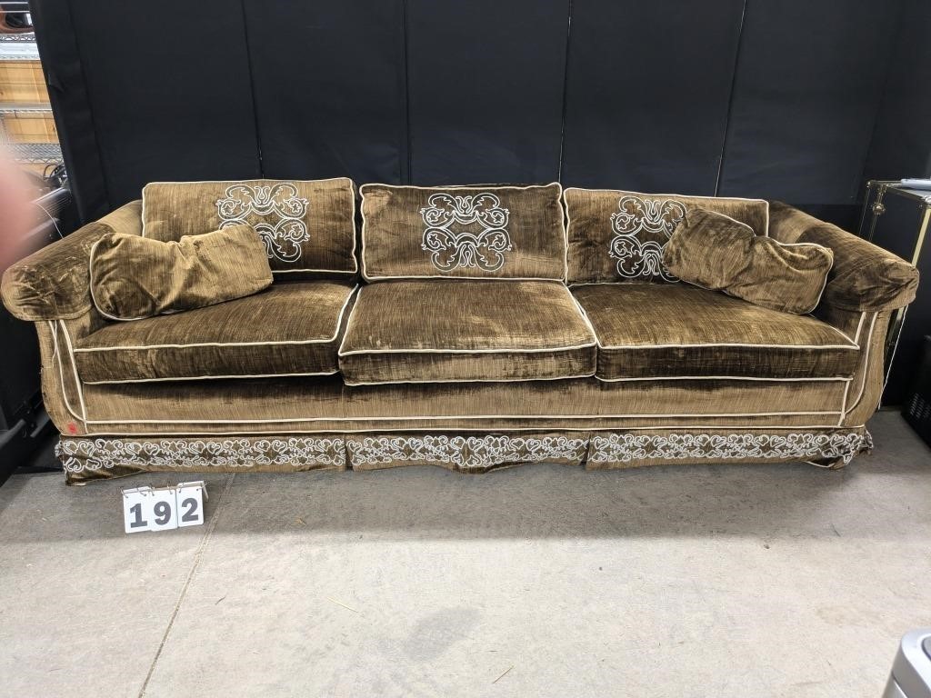 Extra Long Upholstered 3 Cushion Sofa