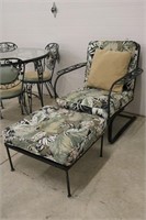 Wrought Iron Chair and footstool