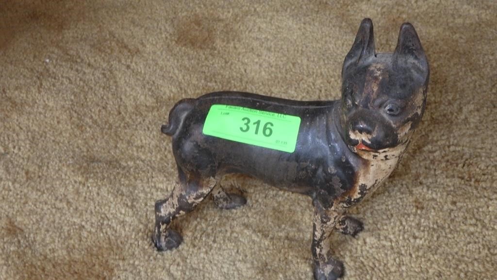 VINTAGE CAST IRON BULLDOG DOORSTOP