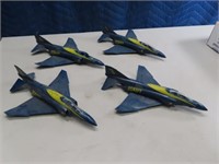 4pc BLUE ANGELS plastic Plane Models 70s/80s era