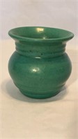 EARLY,  APPLE GREEN POTTERY VASE