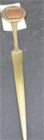 Gold in color Letter Opener with Apple