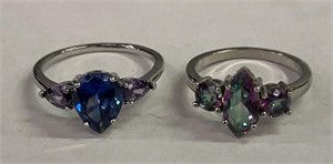 (2) Gemstone Rings