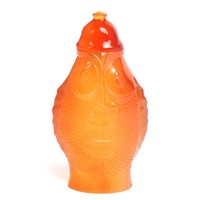 Chinese Orange Peking Glass Snuff Bottle