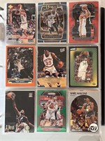 Lot of 9 NBA Basketball Prizm, Color, Rookies