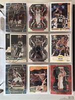 Lot of 9 NBA Basketball Prizm, Color, Rookies