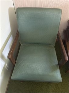 Mid century green rocker armchair