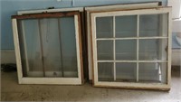 Old wood framed windows approx 7 windows