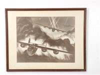 Reynold Brown Framed Airplane Print 26" x 20.5"