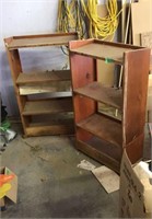 Two wooden shelves, 23X12X44
