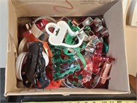 box of various cookie cutters vtg & modern