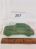Vintage Green Glass 5" Model Automobile