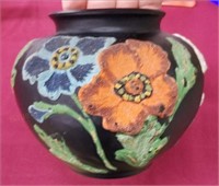 Tiffin Poppy Pattern Rare Hand Decorated Vase