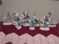 Collection of 8 German Porcelain Figurines