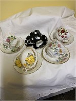 5 cups and saucers Made in England