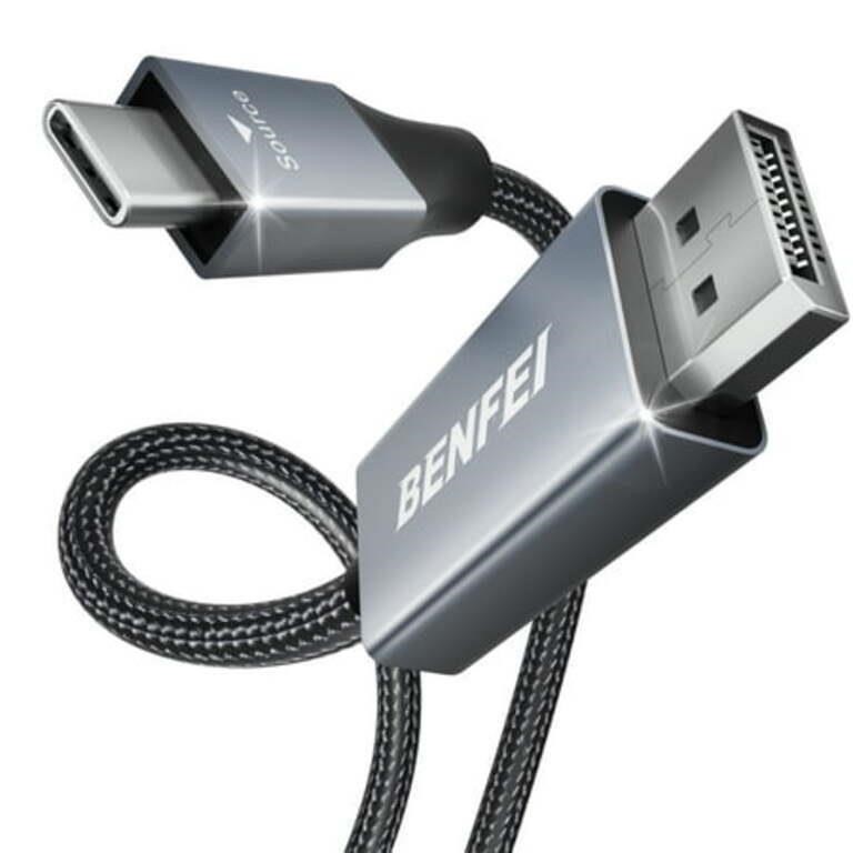 BENFEI USB-C to DisplayPort 6ft Cable(4K@144Hz) fo