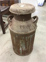 25 inch tall rustic milk can