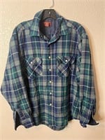 Vintage Plaid Button Up Flannel Shirt
