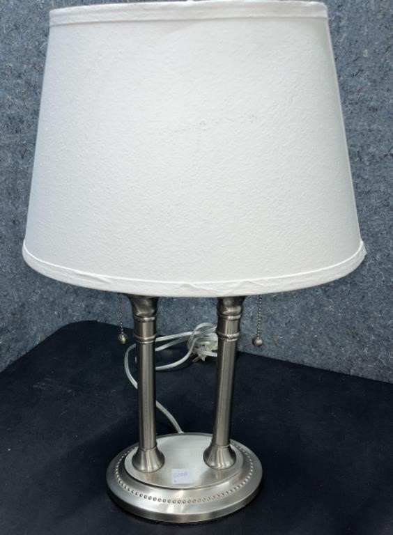 Column Style Dual Light Table Lamp 
Height 21”