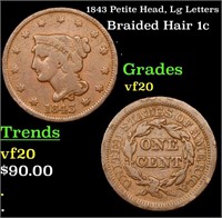 1843 Petite Head, Lg Letters Braided Hair Large Ce