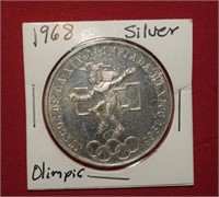 1968 Silver Olympic 25 Pesos - Mexico ASW 0.5208