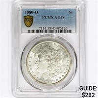 1880-O Morgan Silver Dollar PCGS AU58