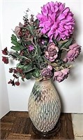 Large Purple Floral Arrangement in Vase