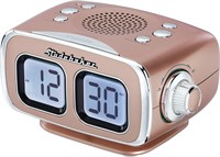 Large Display LCD AM/FM Retro Clock Radio