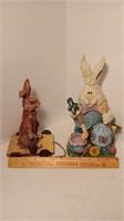 2 Item Lot. 10.5” Easter Bunny. 9” Rabbit.