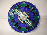 Red Green Blue Stained Glass Window Medallion