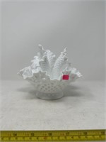 Milk Glass Hobnail Centerpiece