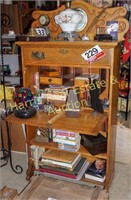 WOODEN SHELF WITH DROP FRONT DESK