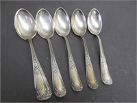 A32b  Antique sterling 6 spoons w. LM monogram