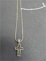 Italy 925 necklace w, cross charm