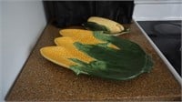 Corn platter w/ butter dish