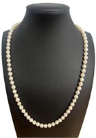 14kt Gold Beautiful 20" Pearl Neckace