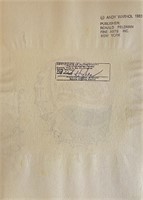 Andy Warhol Mixed Media Drawing on Paper COA