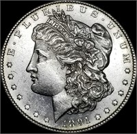 1891-S US Morgan Silver Dollar BU from Set