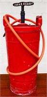 VIntage red metal pump sprayer