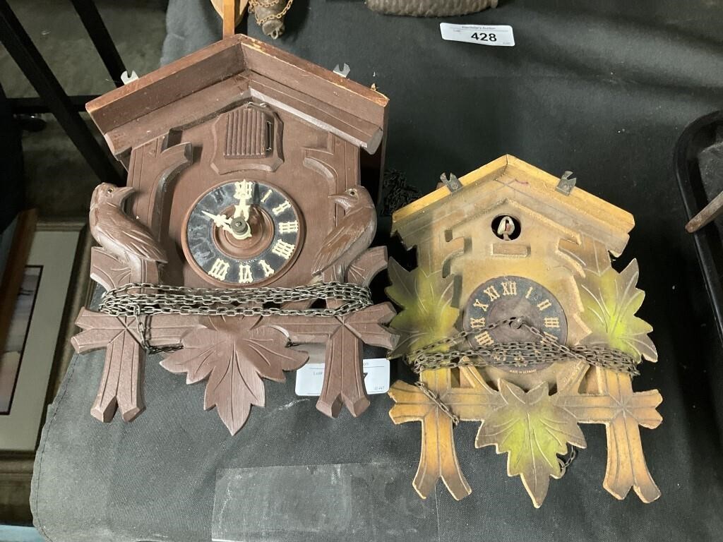 Pair of German Cuckoo Clocks.