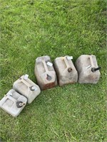 5 Older Gas Cans