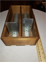 VINTAGE CARD CATALOG DOUBLE DRAWER