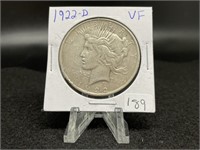 Peace Silver Dollars :   1922-D