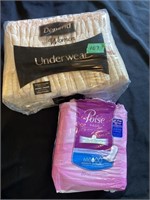 Ladies depends & Poise pads