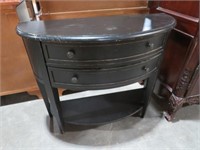 PAINTED SOLID WOOD 2 DR HALF MOON ENTRY TABLE